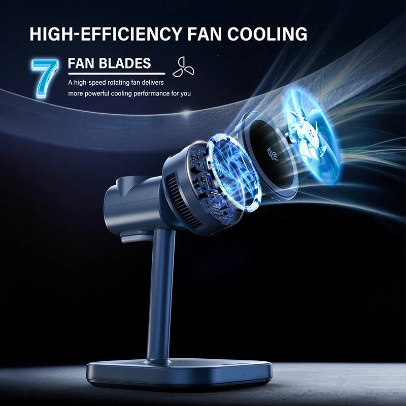 QI2 3 IN 1 Magnetic 25W Wireless Charger Stand LED Light Air Cooling Fast Charging For iPhone 17~12 Pro Max Airpods Apple Watch
