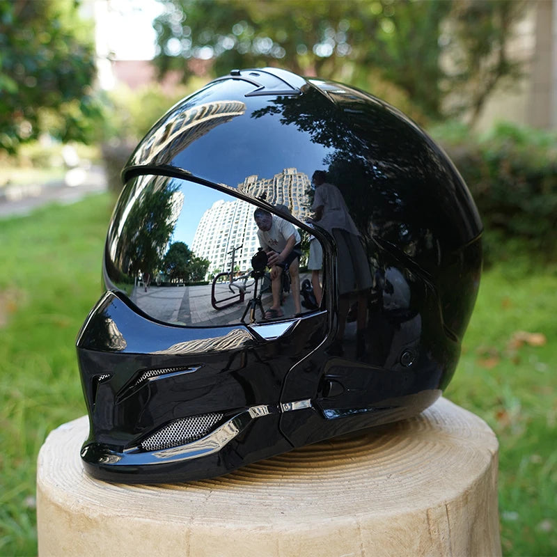 Scorpion Retro Motorcycle Helmet Removable Front Module Transparent Lens M L XL XXL Sizes Available for Motorbike Safety Gear