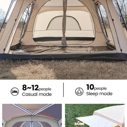 Sonuto Tent outdoor camping overnight two-bedroom portable thickened field awning camping equipment family gathering