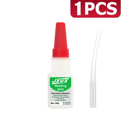 JXVX 50g Welding High Strength Oily Glue - Universal Superglue Mighty Instant Glue for Resin Ceramic Metal Glass