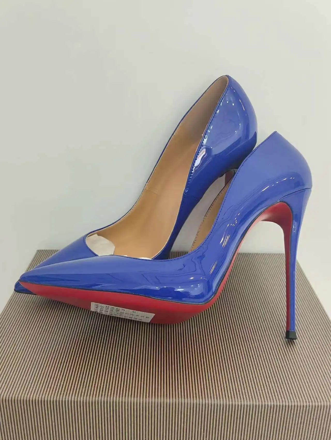 35-48 size slim high heels women's high heels sexy pointed wedding shoes party high heels patent leather neutral shoes