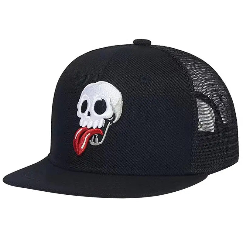 Unisex Skeleton Finger Embroidery Hip-hop Hats Spring Autumn Outdoor Adjustable Casual Baseball Caps Men Women Sunscreen Hat