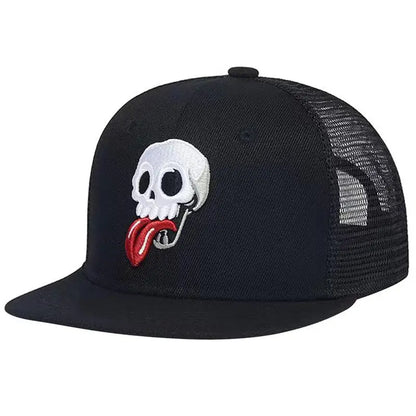 Unisex Skeleton Finger Embroidery Hip-hop Hats Spring Autumn Outdoor Adjustable Casual Baseball Caps Men Women Sunscreen Hat