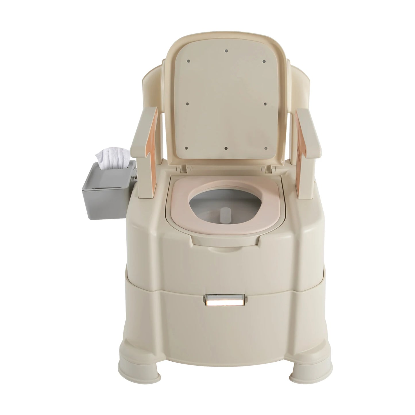 Toilet With Sensor Night Light,Bedside Commode  Bedside Toilet With Maximum Load 200kg, Portable Toilet