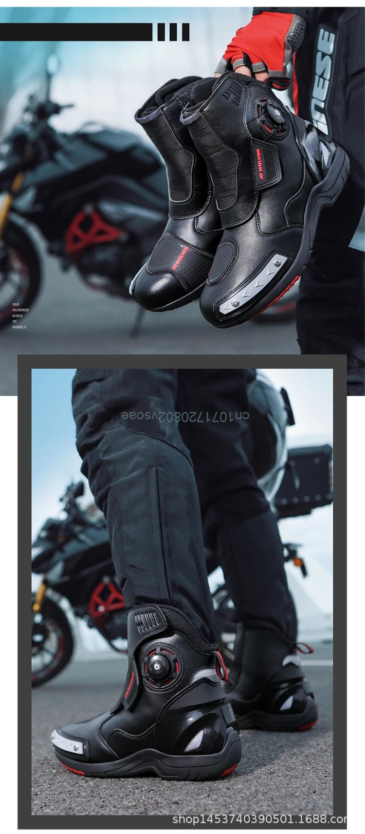 Motorcycle Boots Racing Off-road Shoes Breathable Non-slip High-top Motorcycle Professional Waterproof Mountain Bike Boots
