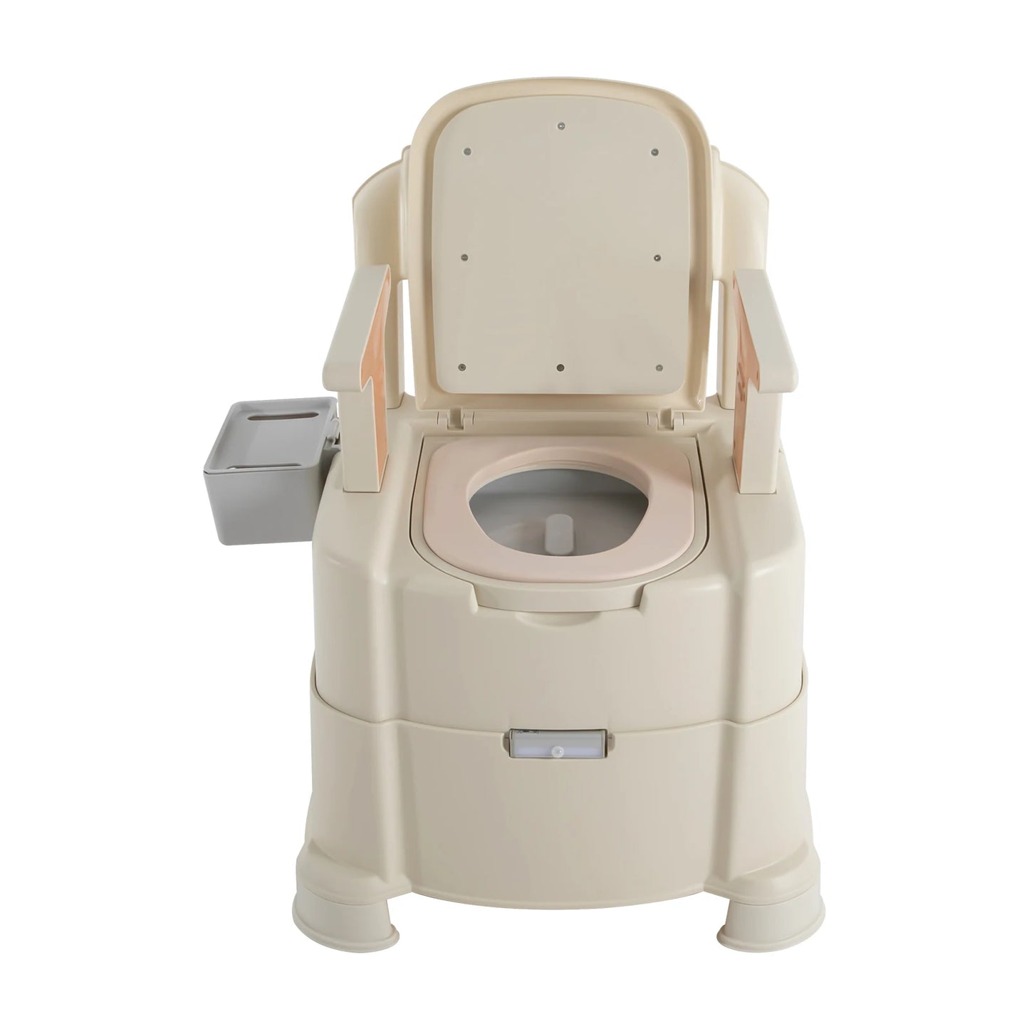 Toilet With Sensor Night Light,Bedside Commode  Bedside Toilet With Maximum Load 200kg, Portable Toilet