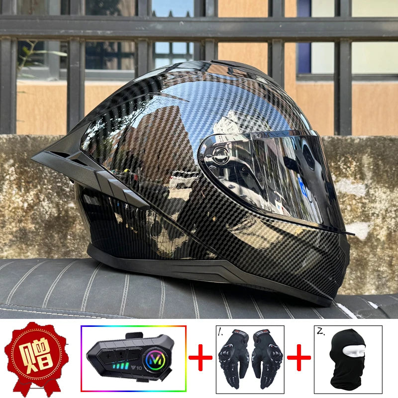 LVS motorcycle helmet men's and women's full face helmet double lens racing helmet DOT certification casco moto