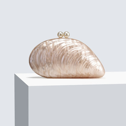2025 New Acrylic Pearl Shell Bag For Women Shoulder Bag Ladies Fashion Wedding Banquet Evening Bag Bridal Handbag Clutch Purse