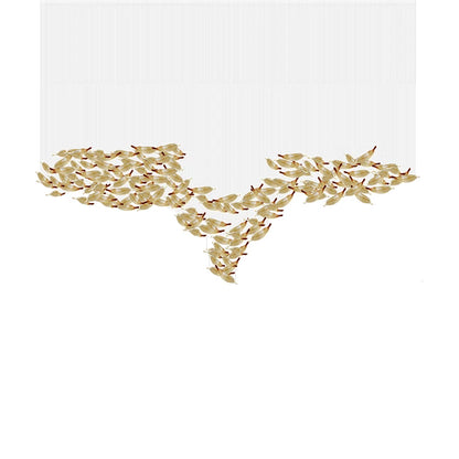 Restaurant Light Decorative Glass Leaf Pendant Chandelier Light Living Room Hotel Pendant Lighting Fixtures For Kitchen Island