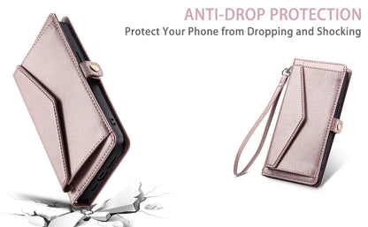 Crossbody Leather Wallet Case For iPhone17 16 Pro Air 16E 15 14 13 12 11 Pro Max XS XR SE 8 7 Card Solt Pocket Shoulder Cover