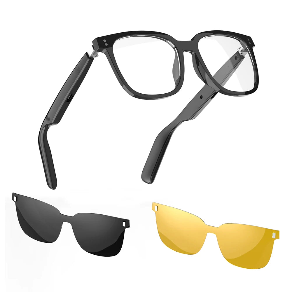 AI Smart Translate Eyeglasses BT 5.4 Call Intelligent Translator Glasses Magnetic Frame Sports Sun Glasses for Men Women