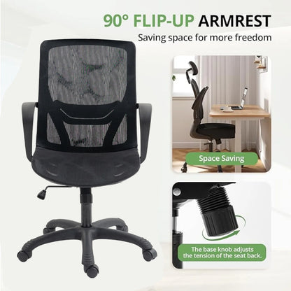 Ergonomic Executive Computer Chair High-Back Home Office Chair with Breathable Nylon Mesh Lift Chair Swivel Chair