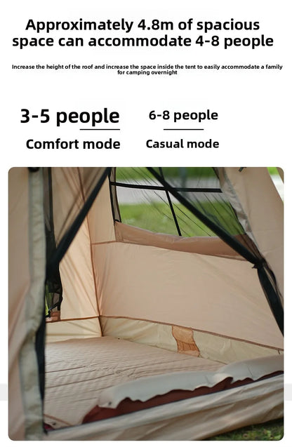 Automatic Inflatable Camping Tent 3-5 Person Waterproof UV Protection With Electric Pump Portable Outdoor Family Hiking Beach Te