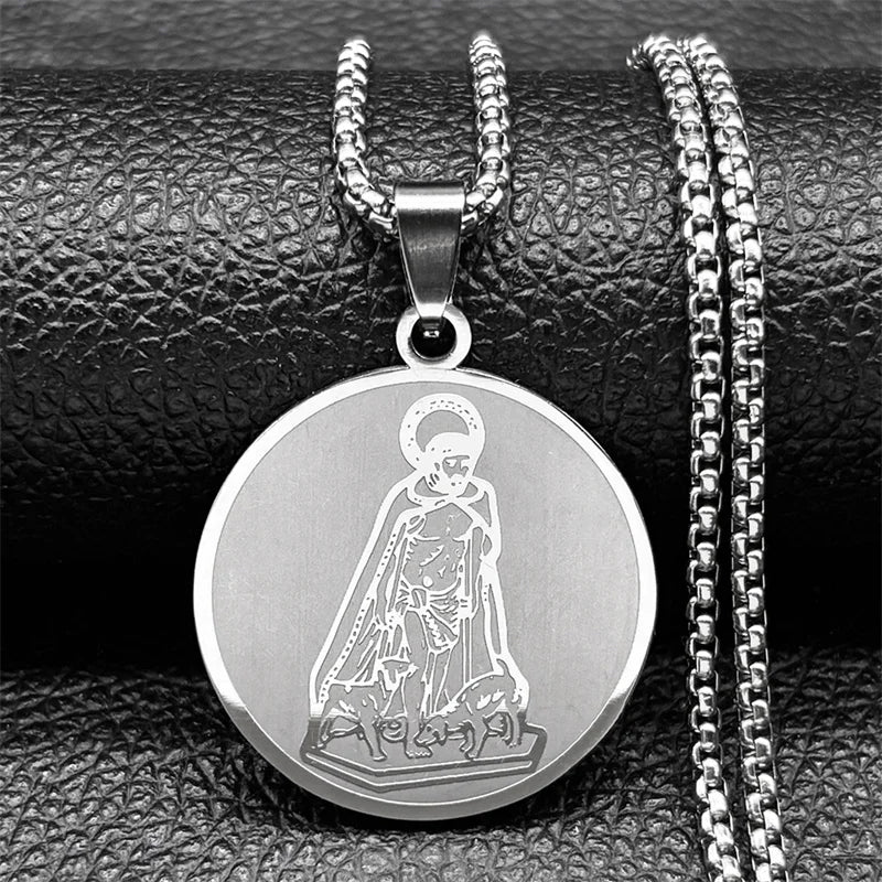 Christian God Jesus Medal Necklace for Women Men Stainless Steel Gold Silver Color Holy Pray Chain Jewelry colar masculino