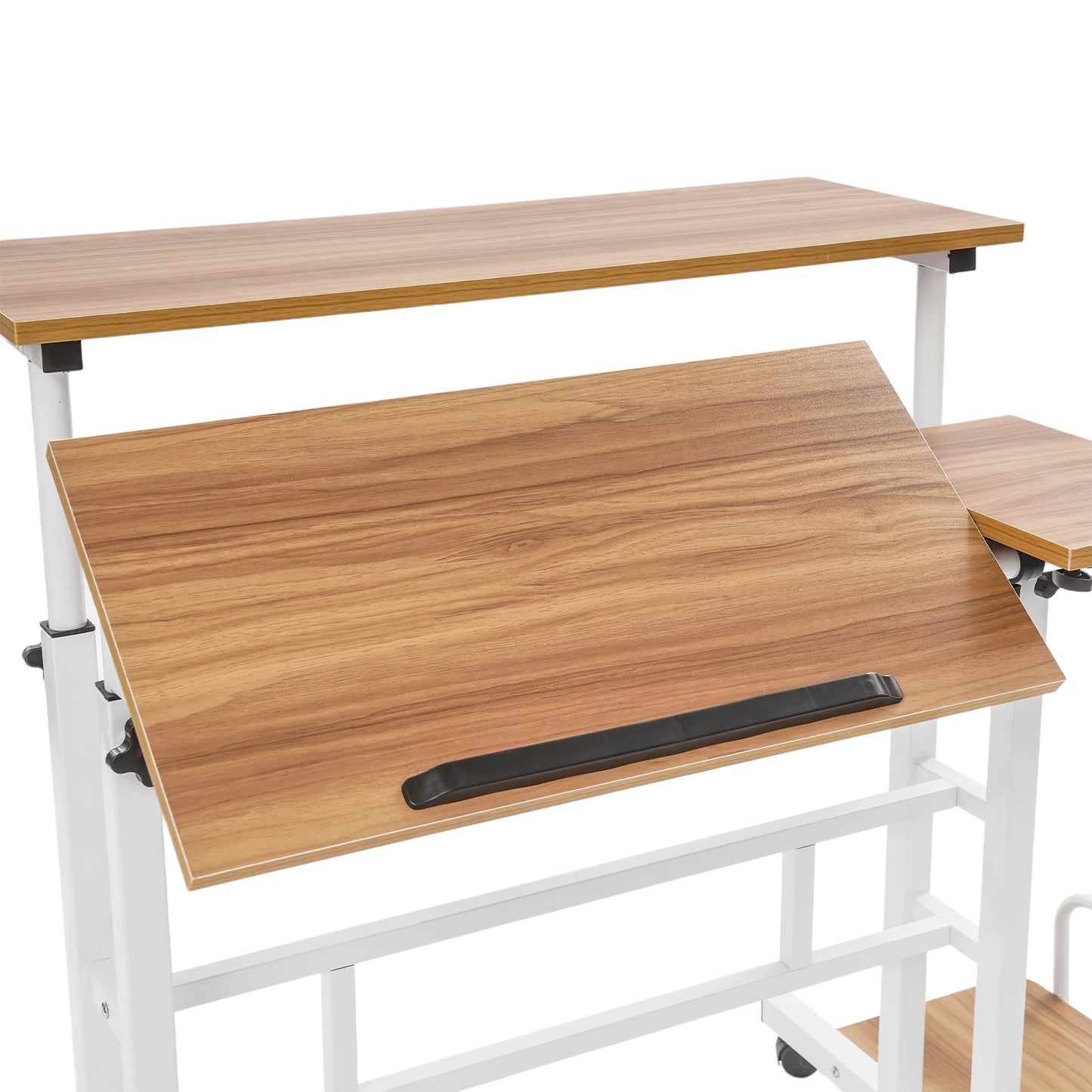 Multi Functional Foldable Computer Desk Adjustable Portable Laptop Desk Modern Computer Desk Computer with Wheels for Work Study