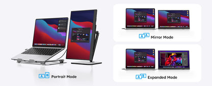 15.6" Portable Monitor with Foldable Magnetic Stand & Case FHD 1080P IPS Screen Extender for Laptop Mac Phone Xbox Work Travel