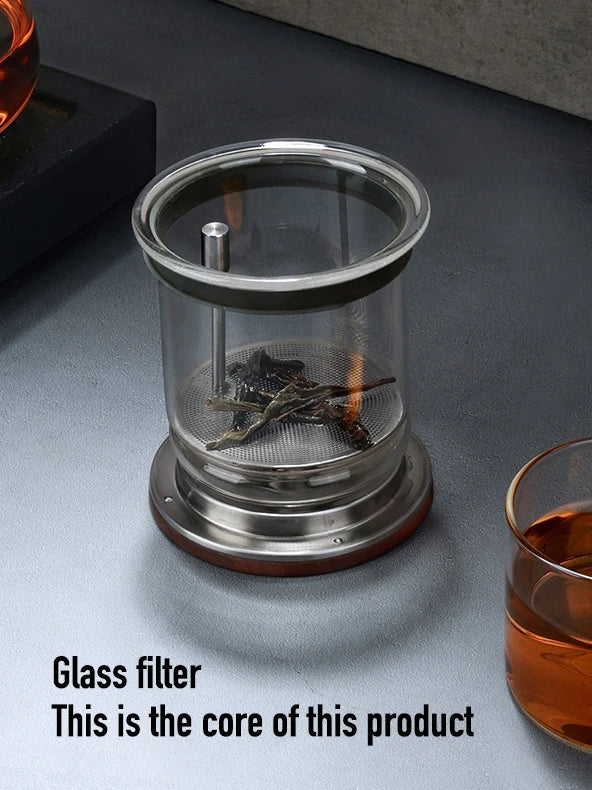 Bonston elegant cup insulation separation bubble teapot heat-resistant glass teapot simple filter tea cup 500ml