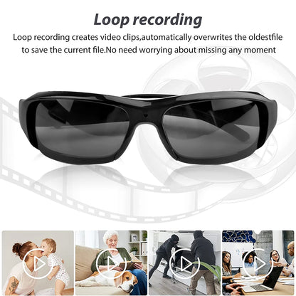 HD 1080P Mini Glasses Camera Video Recorder Wearable Sunglasses Camera Portable Outdoor Sports DV DVR Surveillance Camcorder