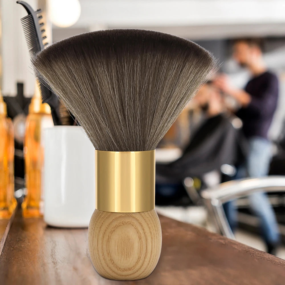 Professional Barber Duster Neck Face Brushes Hair Clean Soft Black Hairbrush Salon Cutting Hairdressing Styling Make Tools