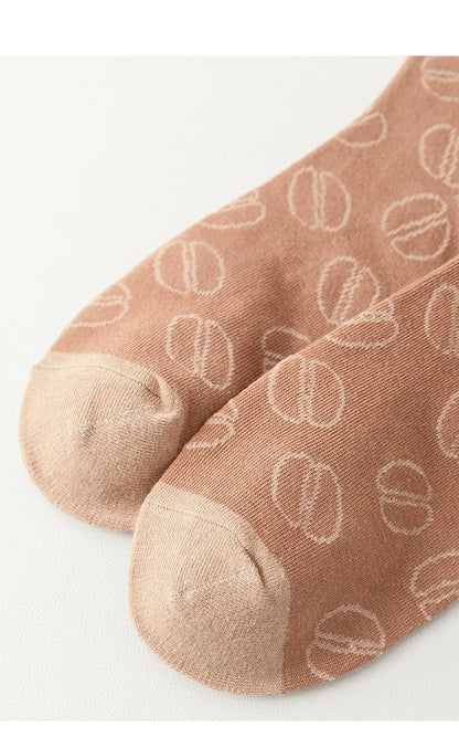 Good quality Best-selling Novelty Socks Women Spring Autumn Fashion Classic Cartoon Letter Coffee Creative Casual Stockings