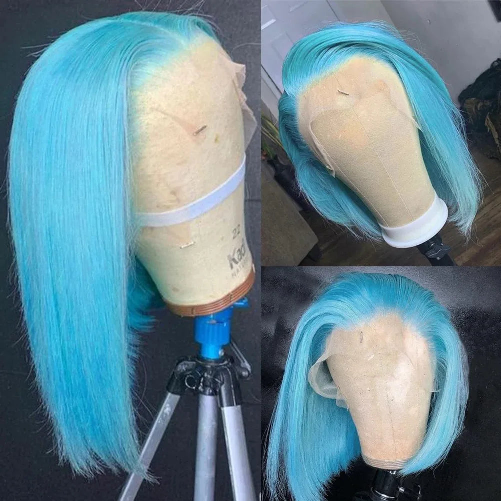 Soft Hair13x4 Straight Synthetic Lace Front Wig for Women Ombre Platinum Blonde Ash Roots Glueless Heat Resistant Fiber Hair Wig