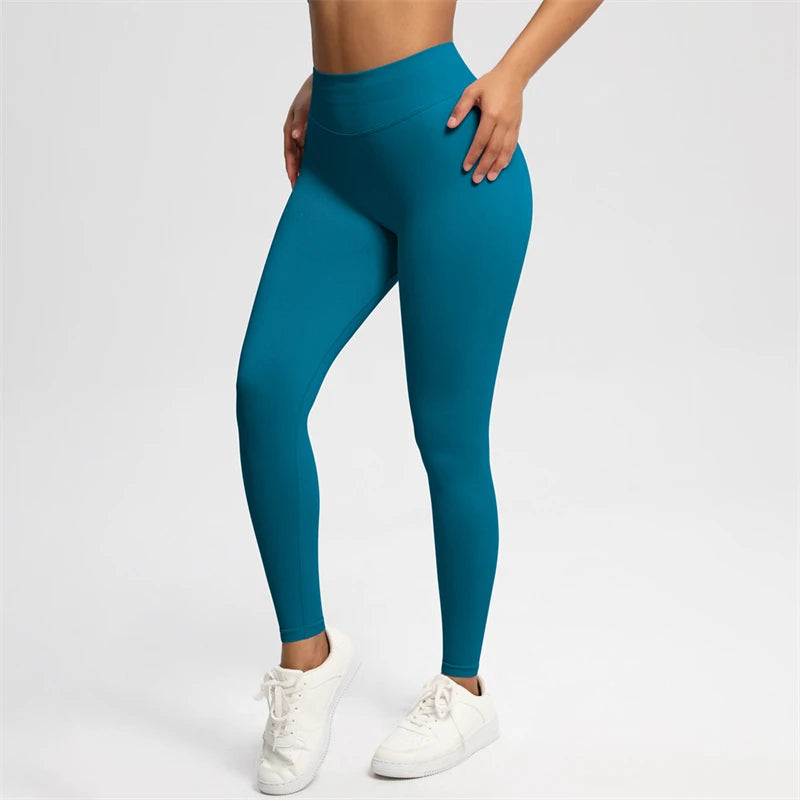 2026 Bum Shaping Leggings Women Seamless Sports Yoga Pants Low Ribbed Band Gym clothes Fitness Workout Scrunch Butt Tight
