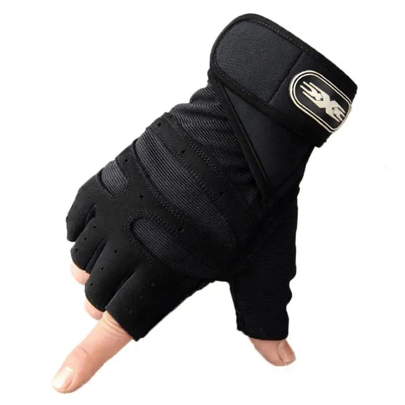 Gym Sport Gloves Fitness Weight Lifting Wristband Half Finger Gloves Outdoor Cycling Hiking NonSlip Glove Body Building Training