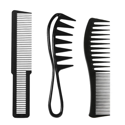 2/3/4pcs Wide Tooth Curl Comb Detangling Comb Texture Comb For Curly Wet Wavy Thick Hair Wigs Salon Barber Hairstyle Tool