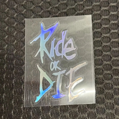 Ride or Die Bike Frame Stickers Bicycle Top Tube Waterproof Decals for MTB Bicycle Decorative Frame Bike Motorcycle Accessories
