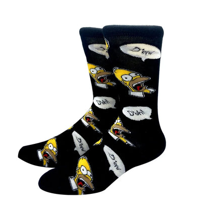 2023 New Anime Women Men Socks Long Socks Men‘s Knee-High Cosplay Sock Adult Personality Hip Hop Harajuku Long Funny Socks 36-45