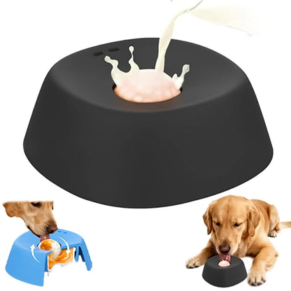 Dog Liquid Lick Bowl with Slow Feeder Design with Silicone Anti Slip Bowl Detachable Easy Cleaning for Wet Food and Bone Broth