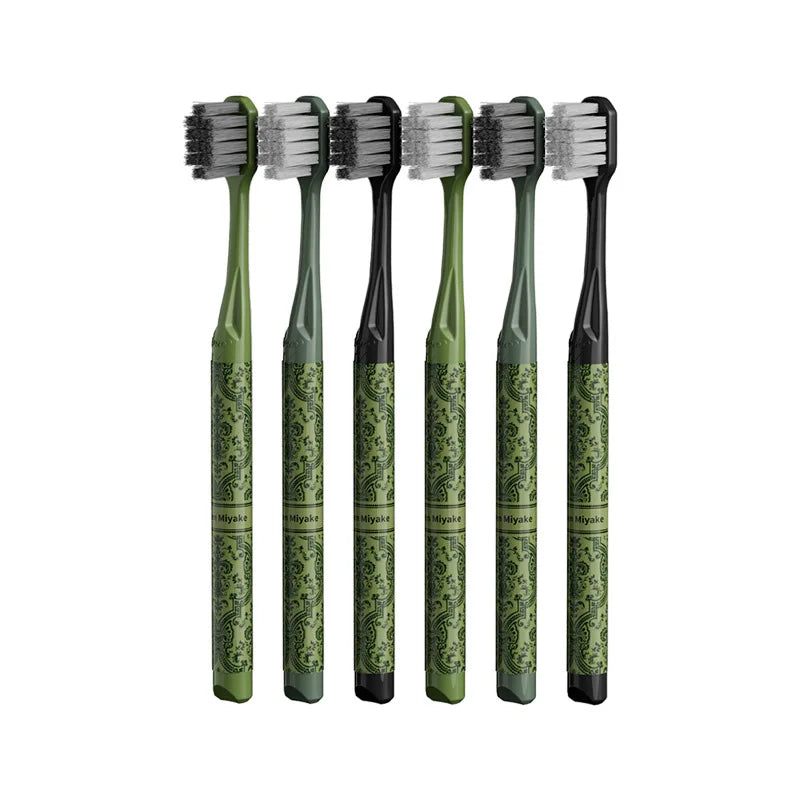 6 PC New Forest Series Soft Adult Toothbrush Gift Box With Wide Head Family Set Light Luxury High-end Toothbrush Teeth Cleaning