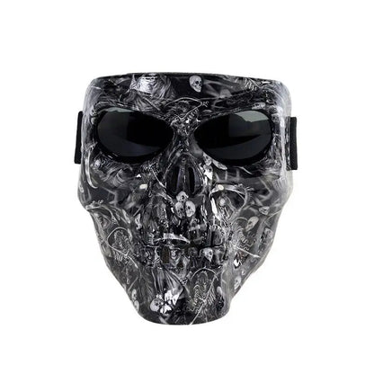 Dirt Bike Racing ATV Racing Halloween Eyewear Shield Skull Face Mask For Eyewear Motorbike