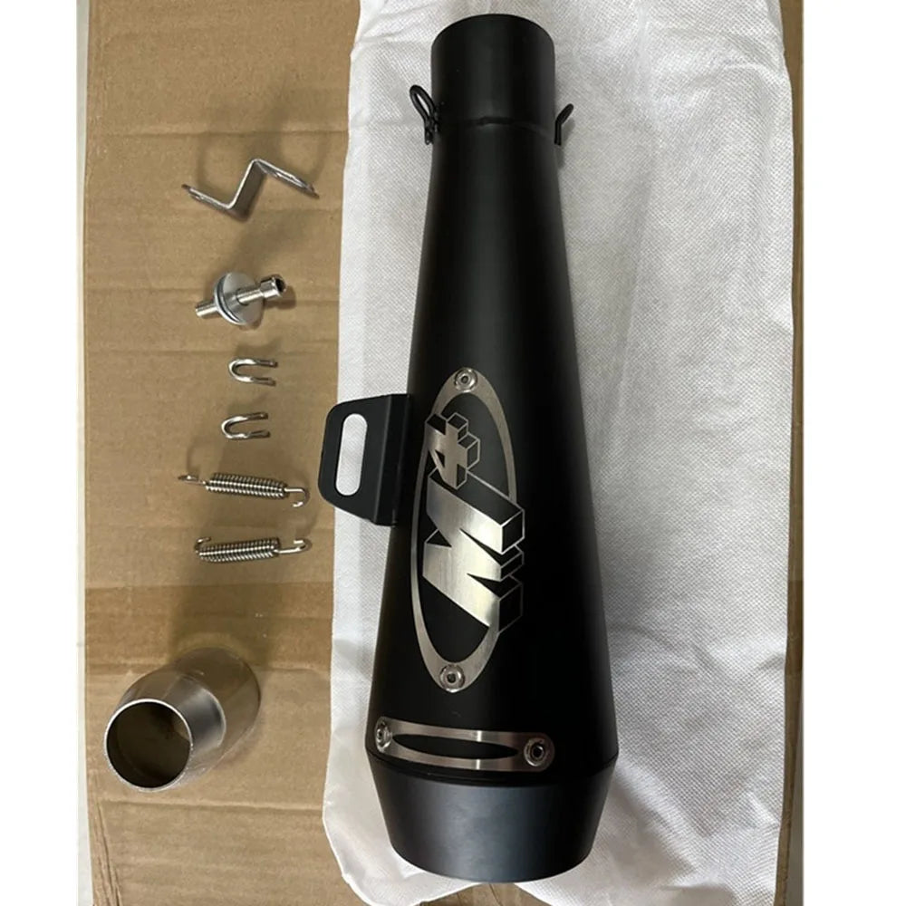 51MM Motorcycle Exhaust Pipe Escape GP Moto Pot Muffler Slip on For Scooter Motocross Dirt Bike Moto 300cc 600cc 1000cc