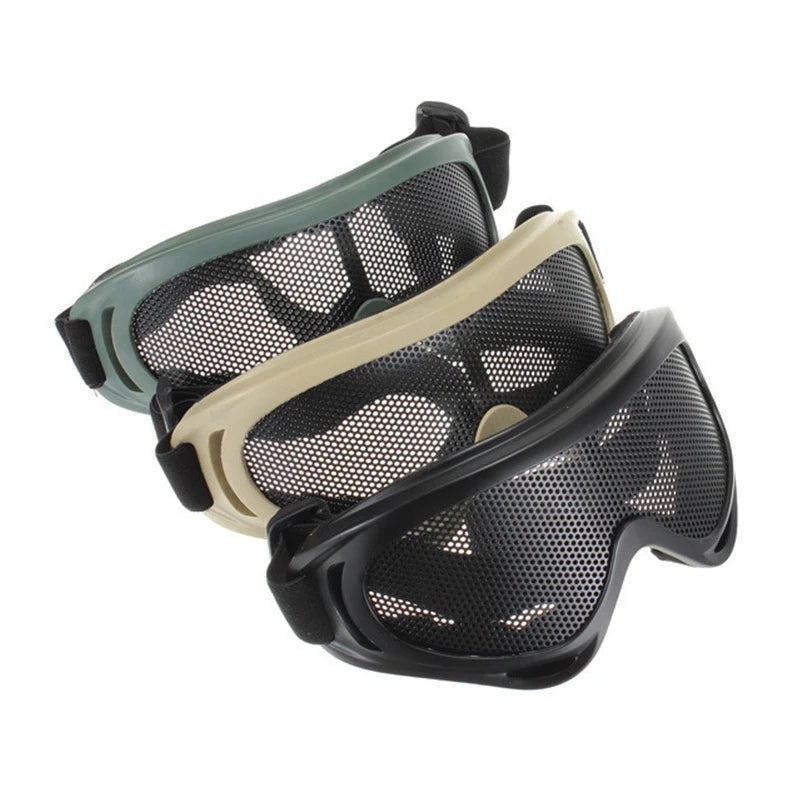 Outdoor Tactical Paintball Goggles Eyewear Iron Wire Mesh Motorcycle Mountaineering Glasses Safe Protection