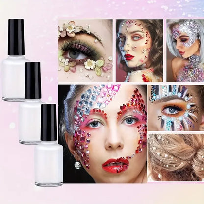 Body & Face Glitter Adhesive Gel Makeup-Waterproof Long-Lasting Glitter Primer for Sparkling Tattoos gel,Body Art for Parties