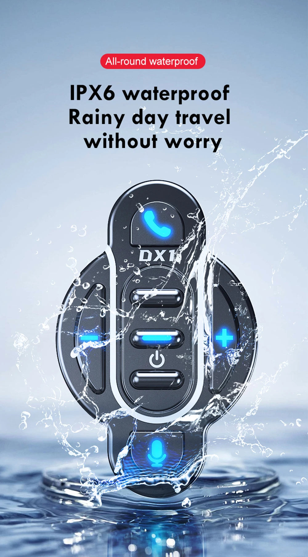 New Smart Wireless Remote Control Bluetooth 5.4 Media Controller Waterproof for Helmet Earphone Motorcycle Bike Handlebar
