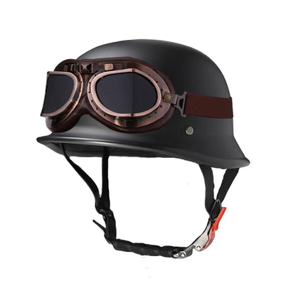 Open motorcycle half helmet German retro cruise protection helmet suitable for adult and child riding safety helmets