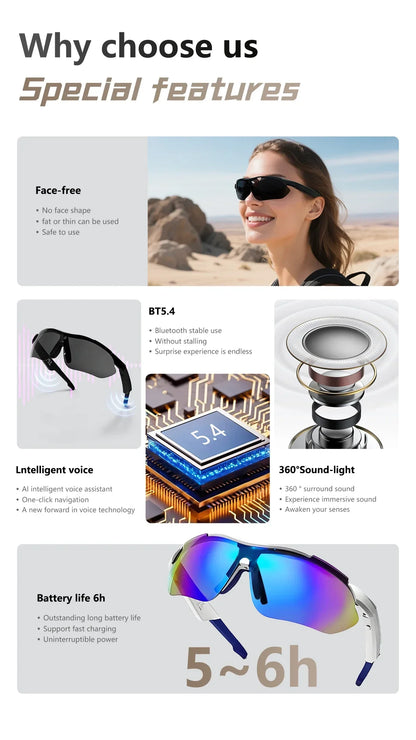 QY-Pro3 Smart Glasses With Camera  Recording AI Photo sports spectacles RecognitionBluetoothTranslation Voice Assistant Glasses