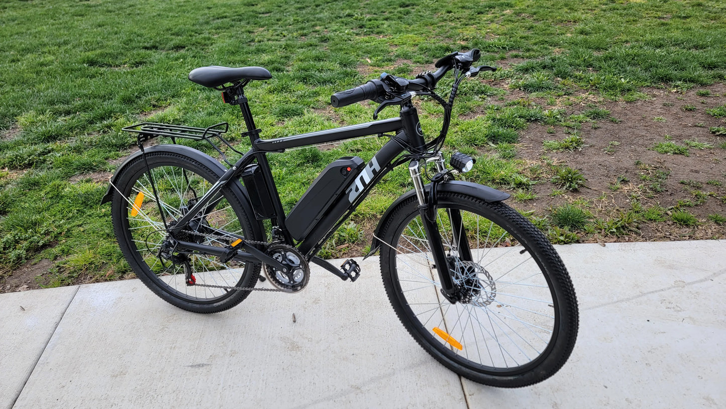 500W Peak Motor Electric Bicycle for Adults,26'' Fat Tire Electric Bike,374.4Wh/10Ah Battery,21-Speed E-bike