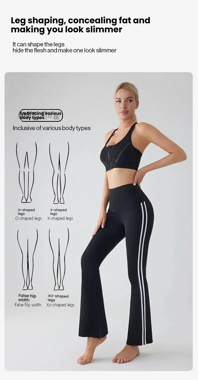 Flares Yoga Pants for Women High Waist Bootcut Workout Leggings Tummy Control Fitness Gym Leggings