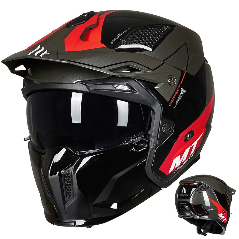 MT New Full Face Helmet Motorcycle Helmets Modular High Quality DOT ECE Approved Personality Off Road Moto Helmets Fashion