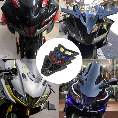 Dirt bike accessories moto decorative air Inlet Head Cover Aluminum Mesh Intake Guard Protector for Yamaha R15-V3 2017-2020