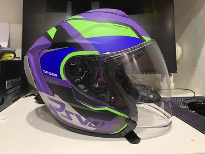 RSV DOT Motorcycle Helmet Double Visor 3/4 Half Helmets Scooter Casco Moto for Men Women Capacete Motorcycle Street Bike Gear