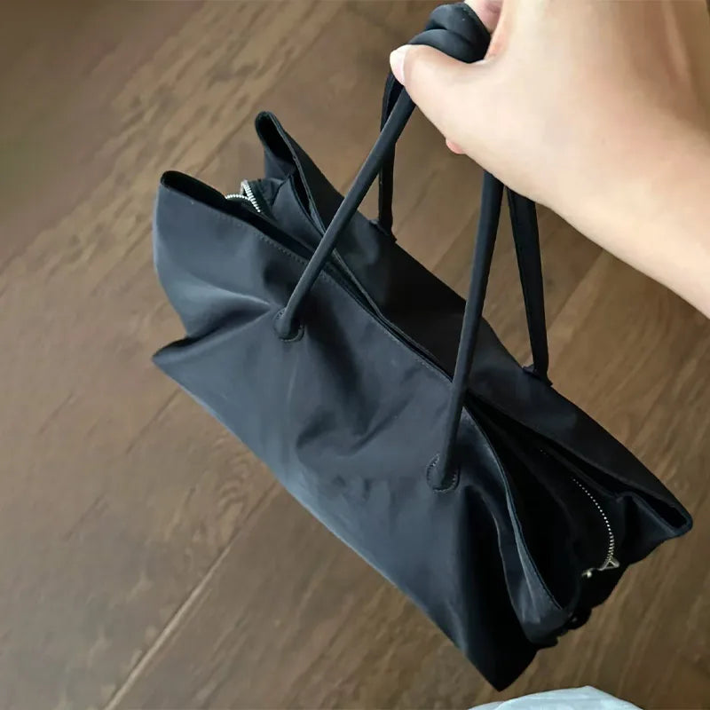 Nylon Women's Commuter Tote Bag Minimalist Large-capacity Tote Bag Ladies Multi-layer Waterproof Computer Shoulder Nylon Handbag