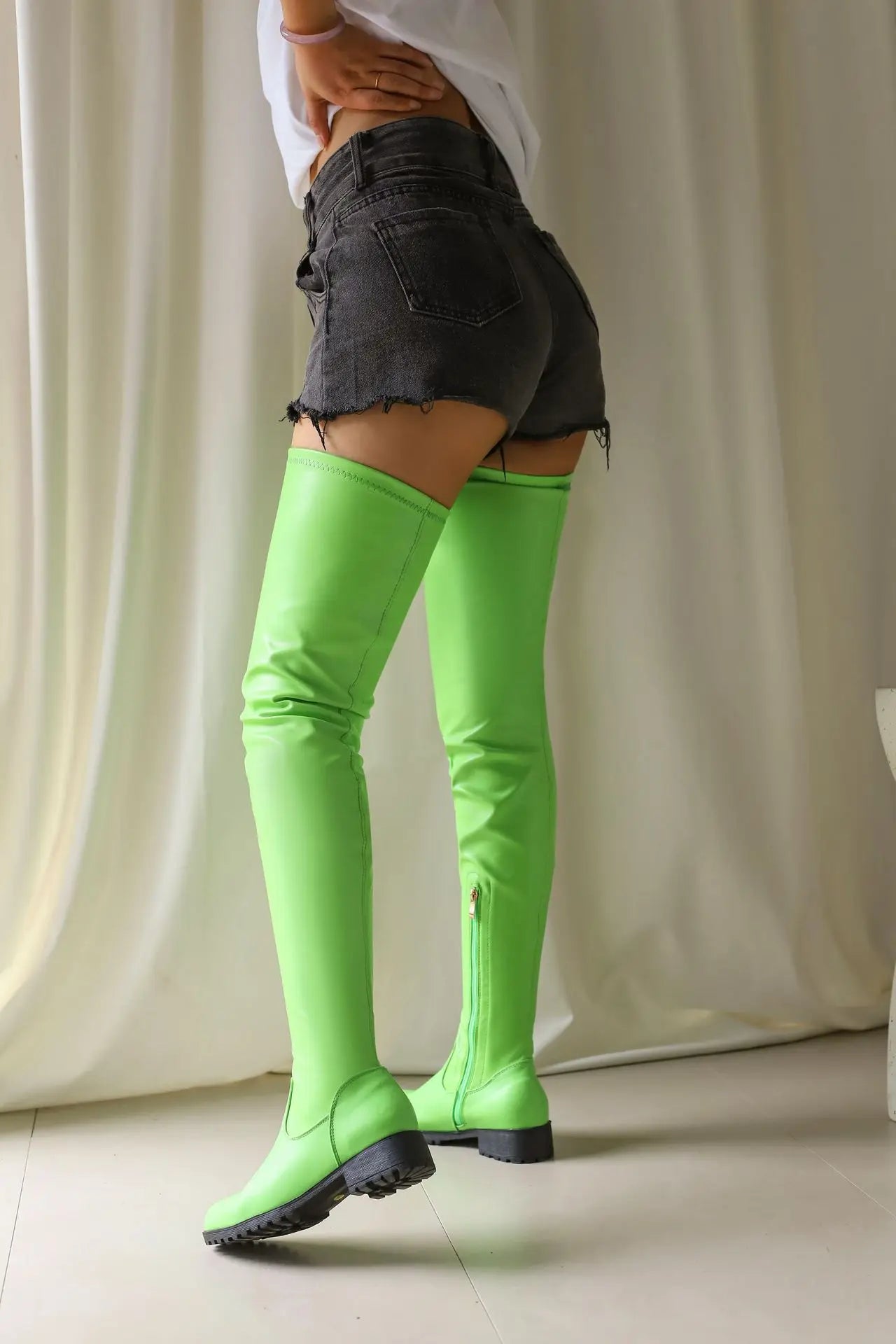 Winter New Plus Size 48 Women's Over The Knee Boots Thick Heel Long Tube Boots Platform Shoes