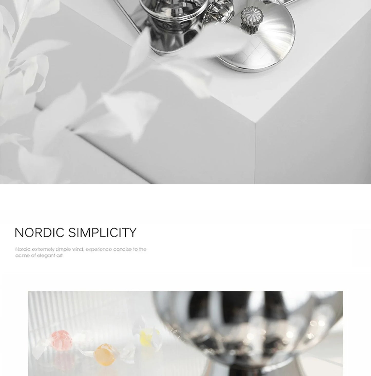 Nordic Luxury Stainless Steel TeaPot, Retro Sugar Bowl, Coffee Candy Jar with Lid for Home Decoration, Afternoon Tea, Holtel