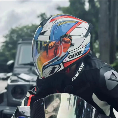 New Spider Motorcycle Helmet Full Face  Long Visor Racing Off-Road Helmet Double Lens Cascos Para Moto Capacete DOT Casco Moto