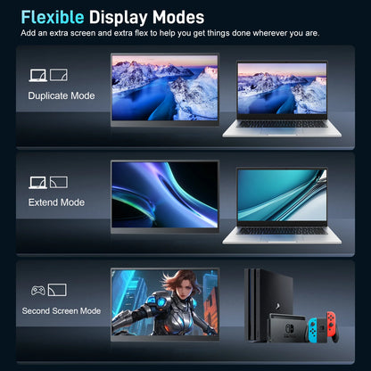 HOWENS 15.6 Inch 4K Monitor IPS Display HDR 100% NTSC For Laptop Switch PS5 Xbox Phone Gaming External Screen Second Monitor NEW