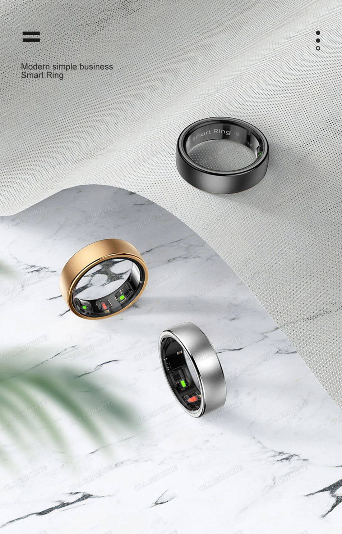 New R10 Smart Ring with Wireless Charging,Health Sleep Monitor,5ATM & ip68 Waterproof,Multi-sport Mode For Android IOS Men Women